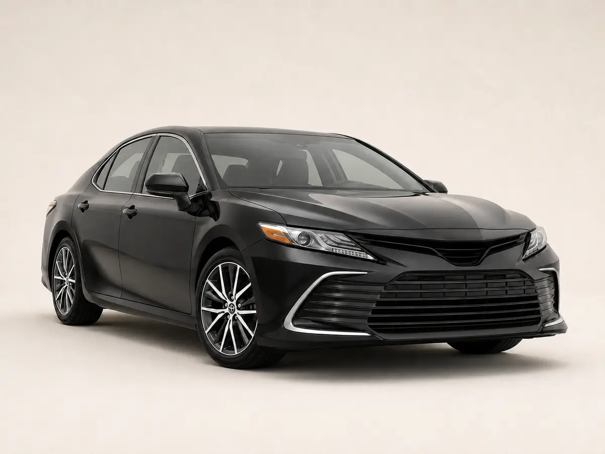 Black premium sedan available for private transfers
